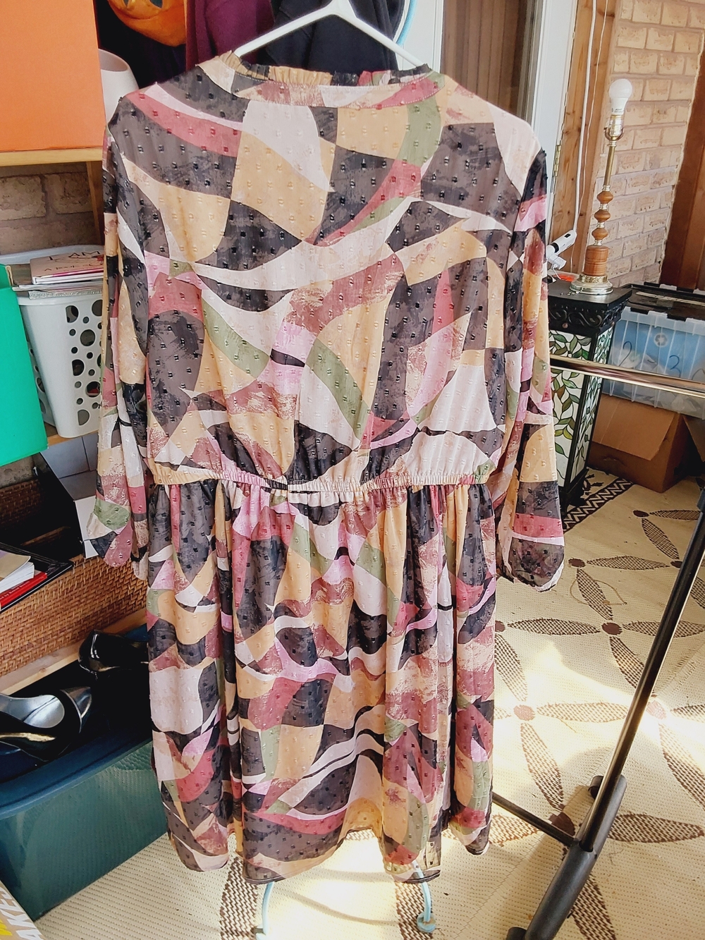 Torrid Multi-Color Abstract Midi Dress - Picture 2 of 3